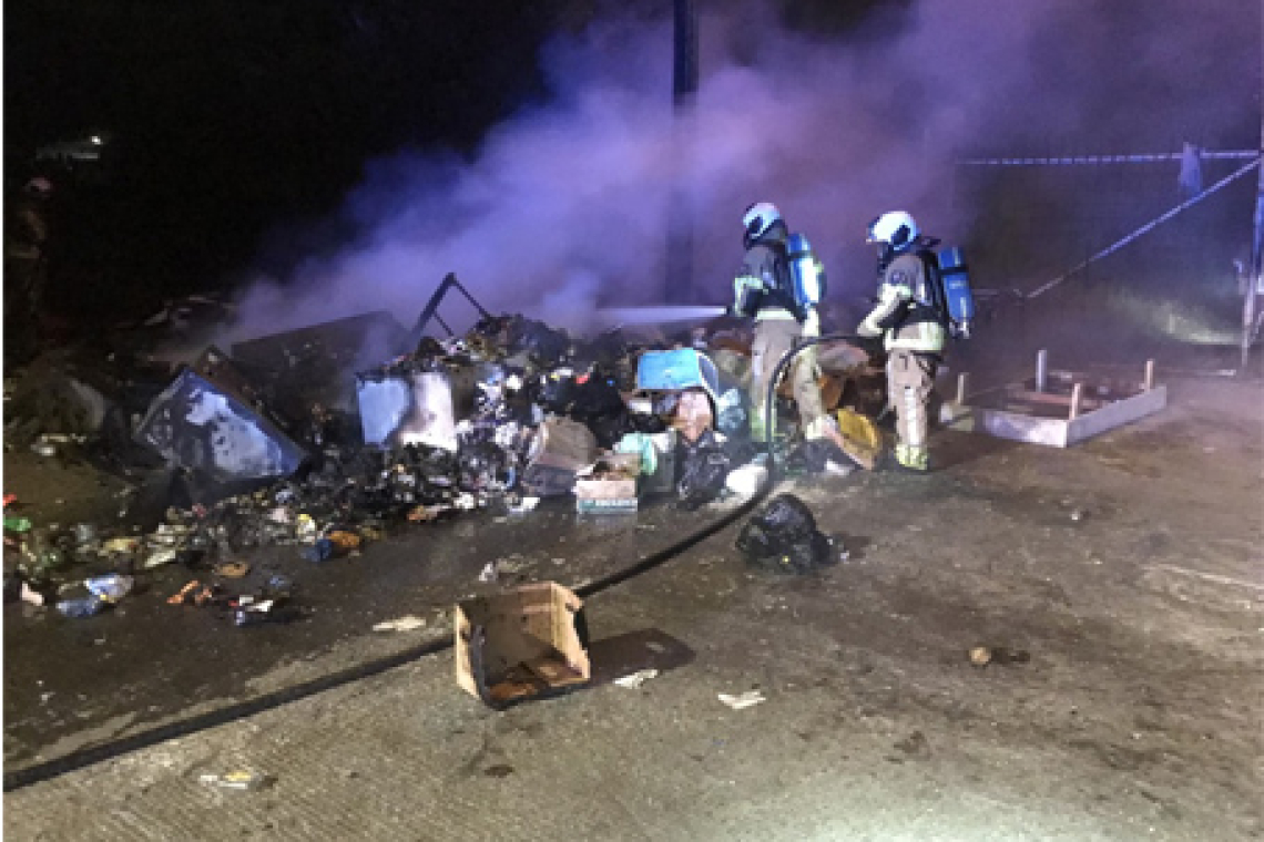       Fire Department responds to a  garbage fire on Windsor Road   