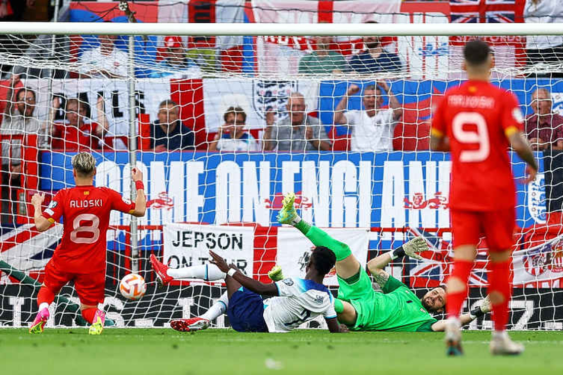 Saka treble helps England thrash N. Macedonia 7-0 in Euro qualifier 