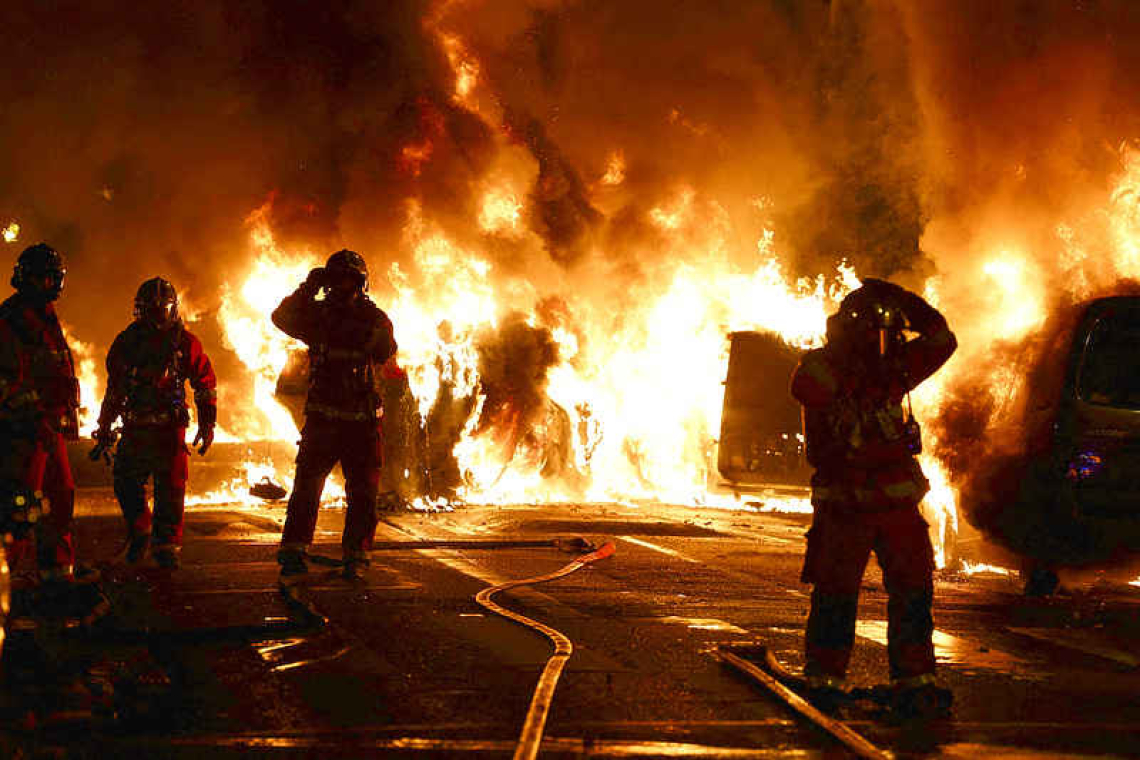 Second night of unrest erupts in France after police shoot teenager 