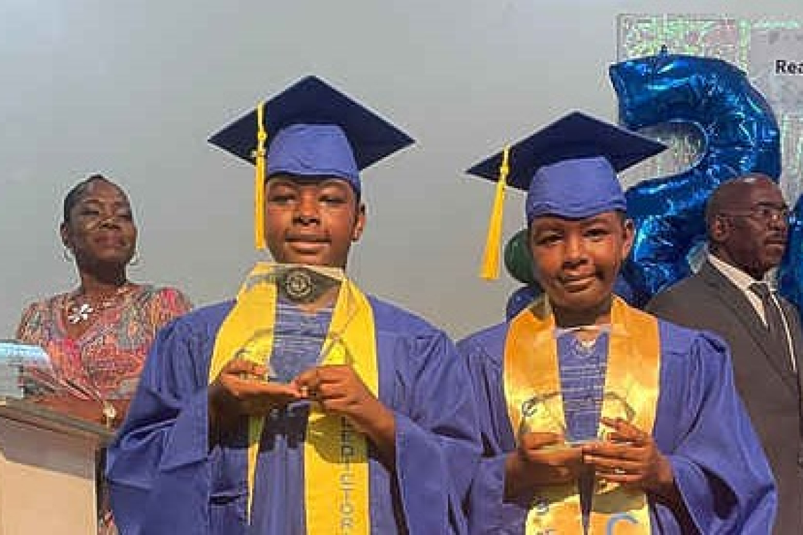 Watching mother’s struggles fuels twins to work  hard, gets top spots at Leonald Connor School  