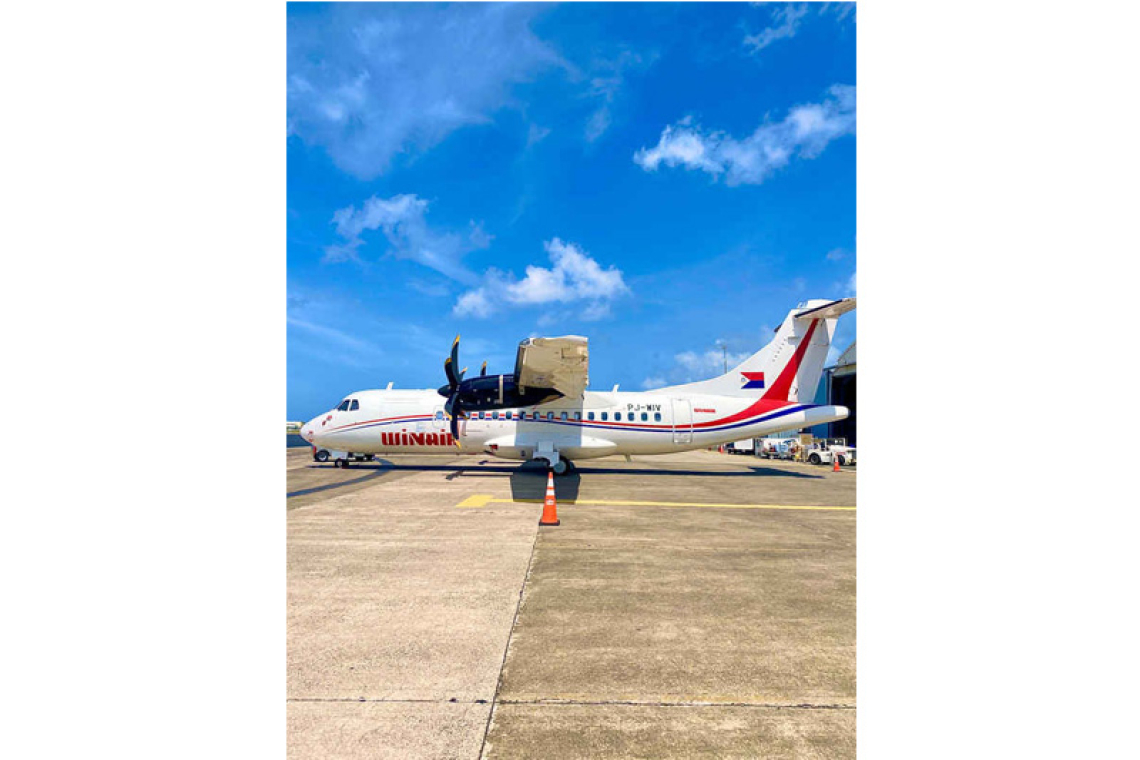       First WINAIR flight to Curaçao  and Aruba with new ATR-500   