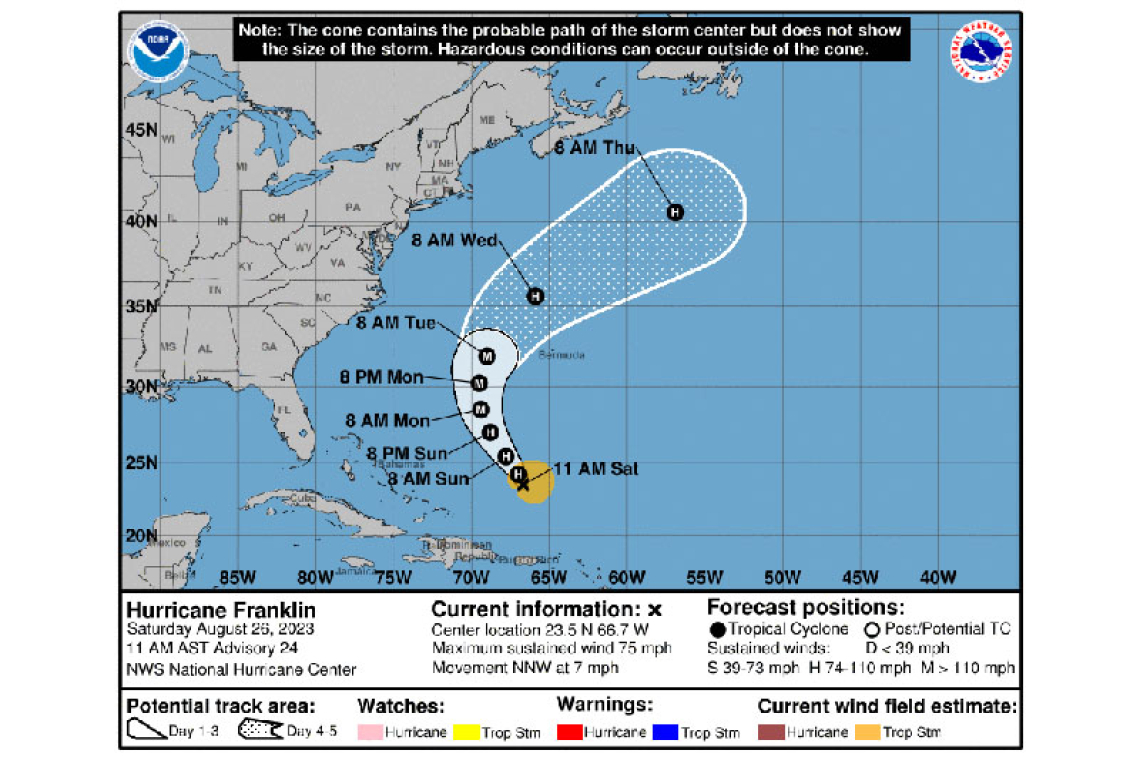 Hurricane Franklin Advisory Number 24