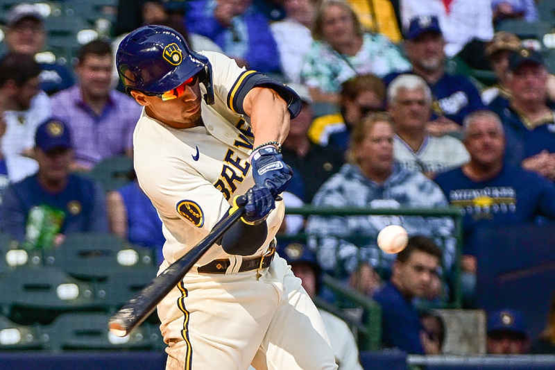 Tyrone Taylor, relievers power Brewers past Marlins 