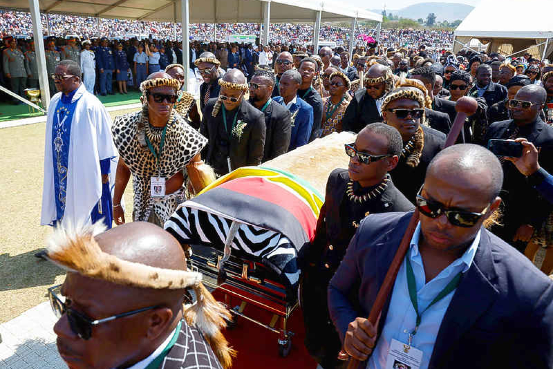 South Africa holds state funeral for controversial Zulu prince Buthelezi
