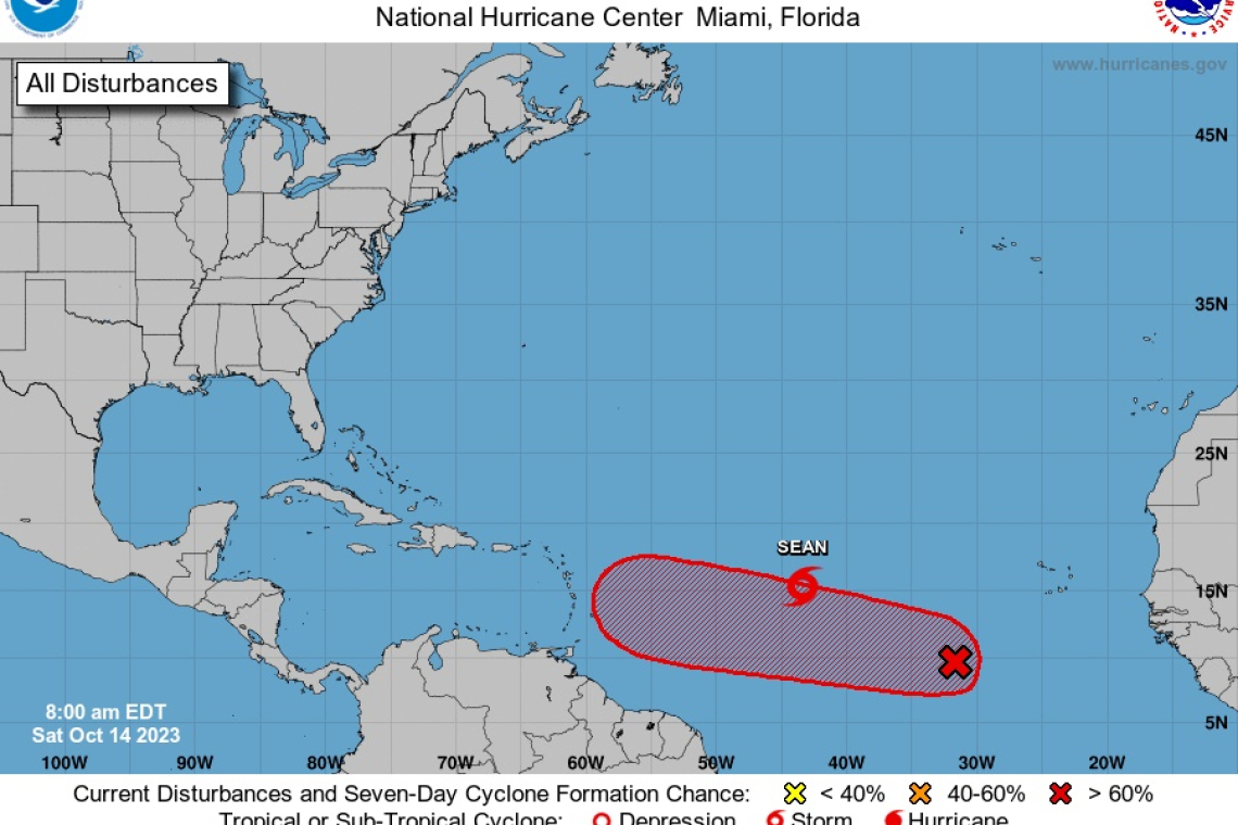 Tropical Weather Outlook   800 AM EDT Sat Oct 14 2023