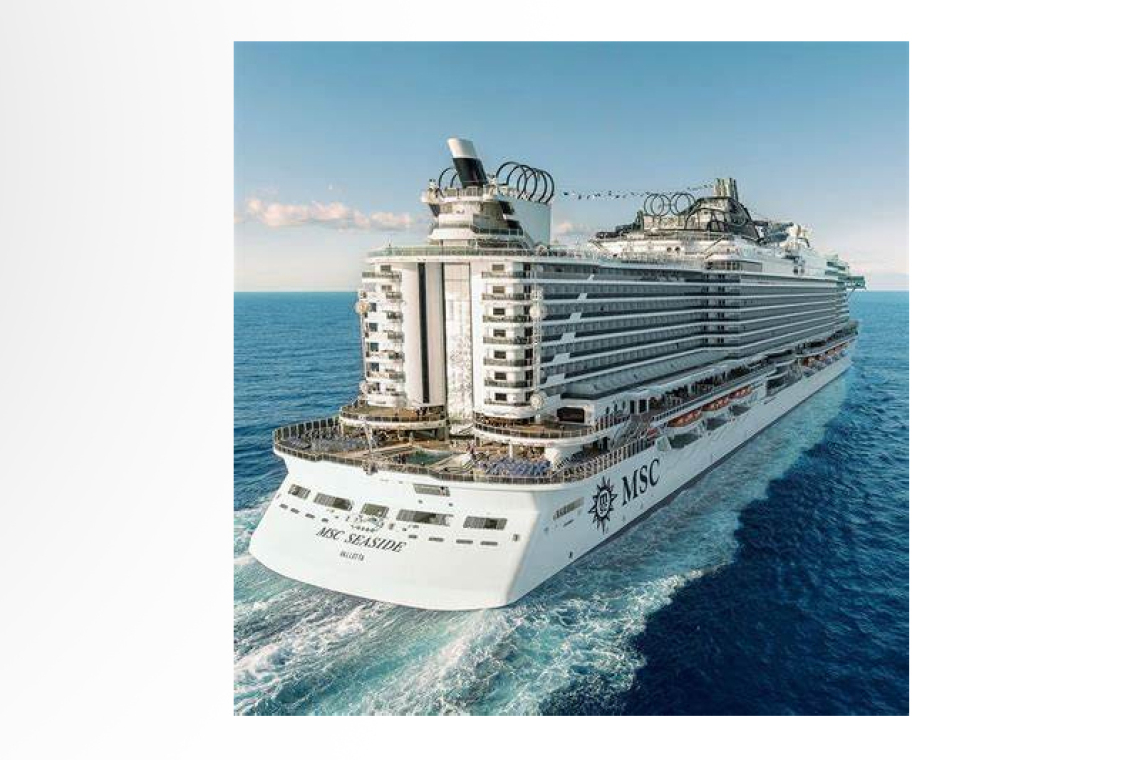 MSC Seaside Cruise Ship to Arrive at 6:00 PM 