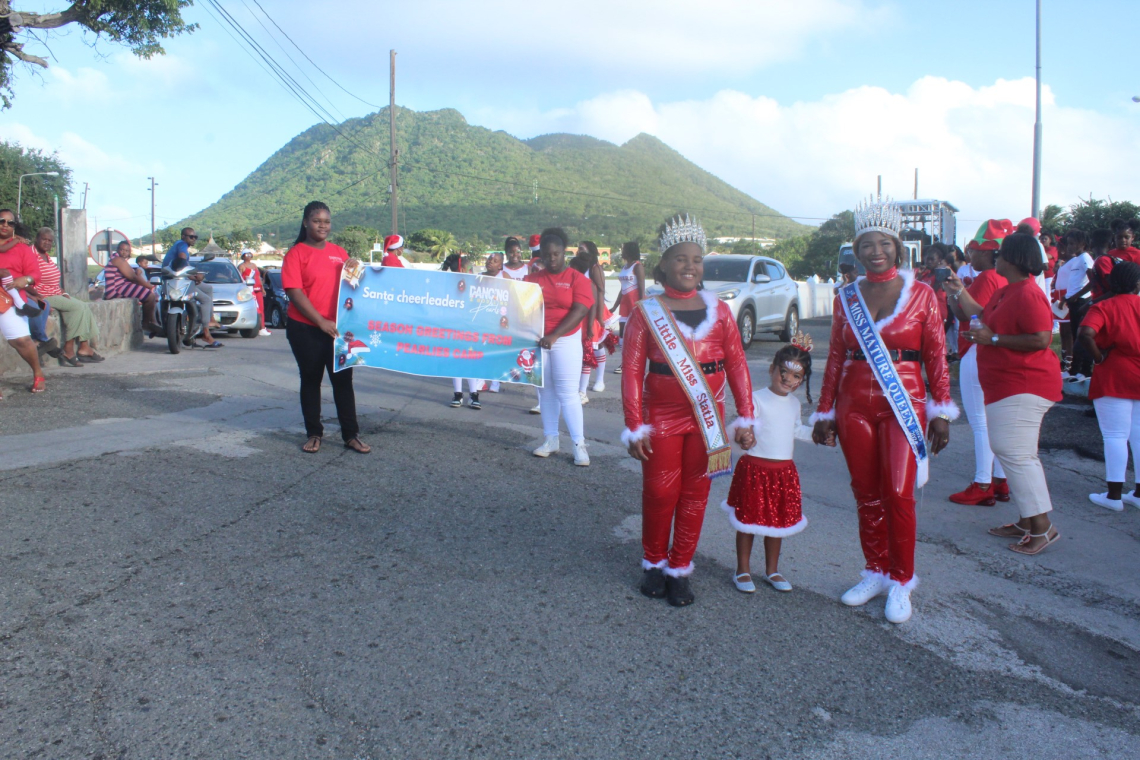 Streets turned festive  in red and white parade