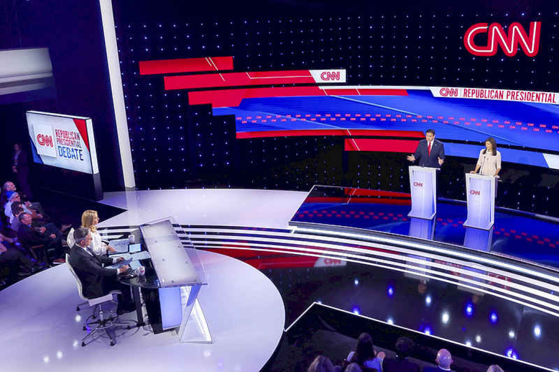 With Trump absent again, DeSantis and Haley trade barbs at CNN debate 