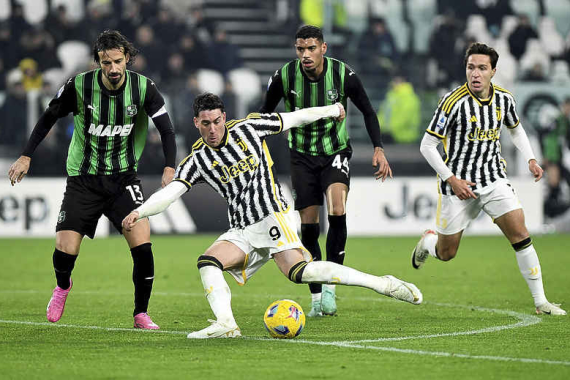 Superb Vlahovic double fires Juve to 3-0 win over Sassuolo