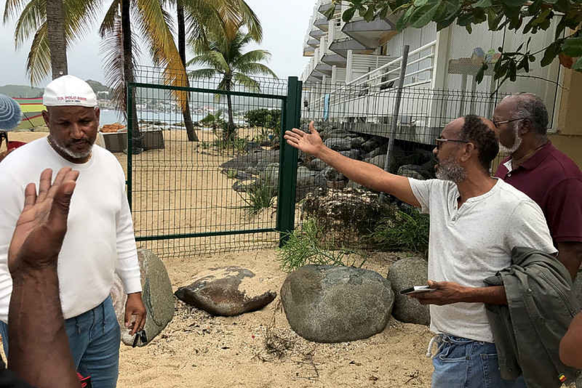 Residents angered by blocked  beach access at Anse des Sables