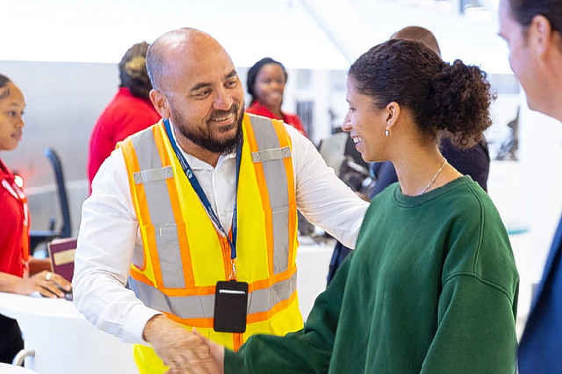 Winair passengers first to use  new check-in hall at Airport