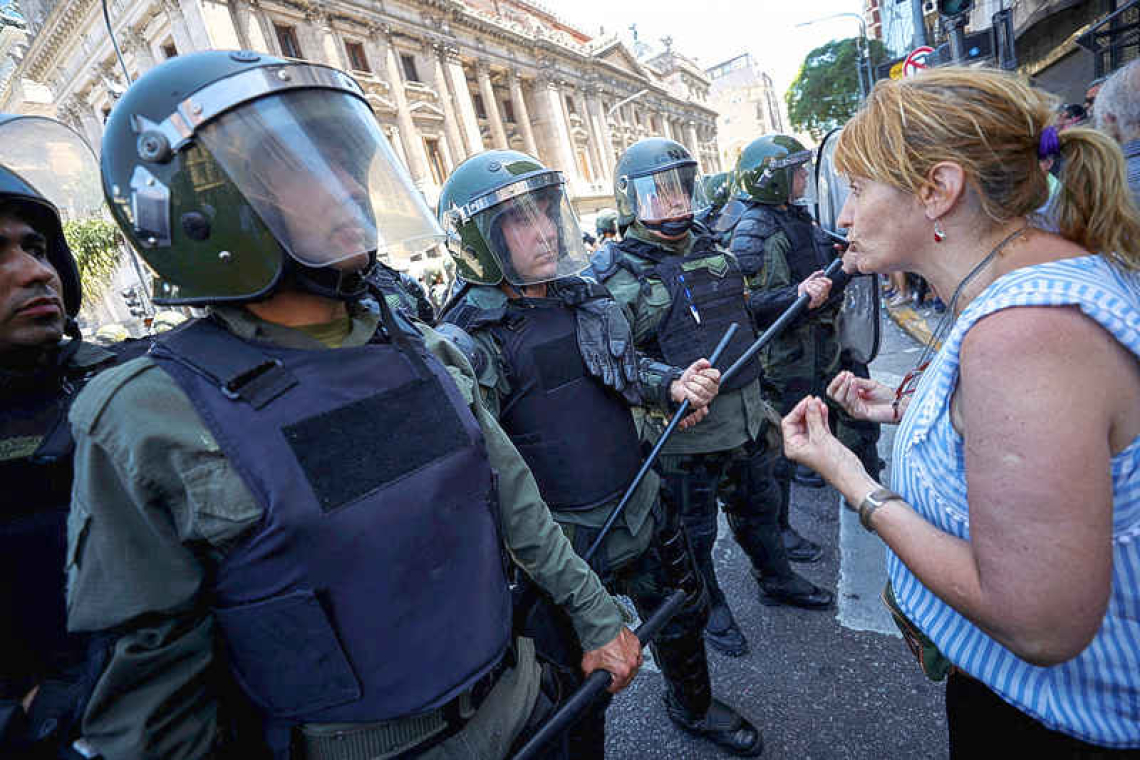 Argentine unions raise challenge to Milei with major strike, protest