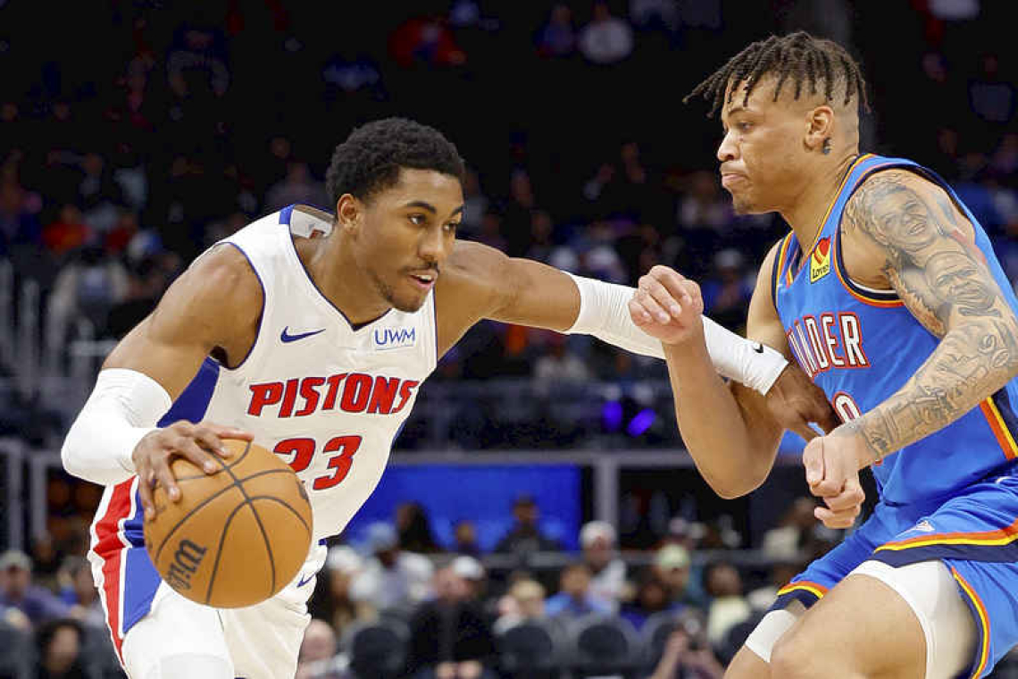 Pistons break free in second half to roll past Thunder 