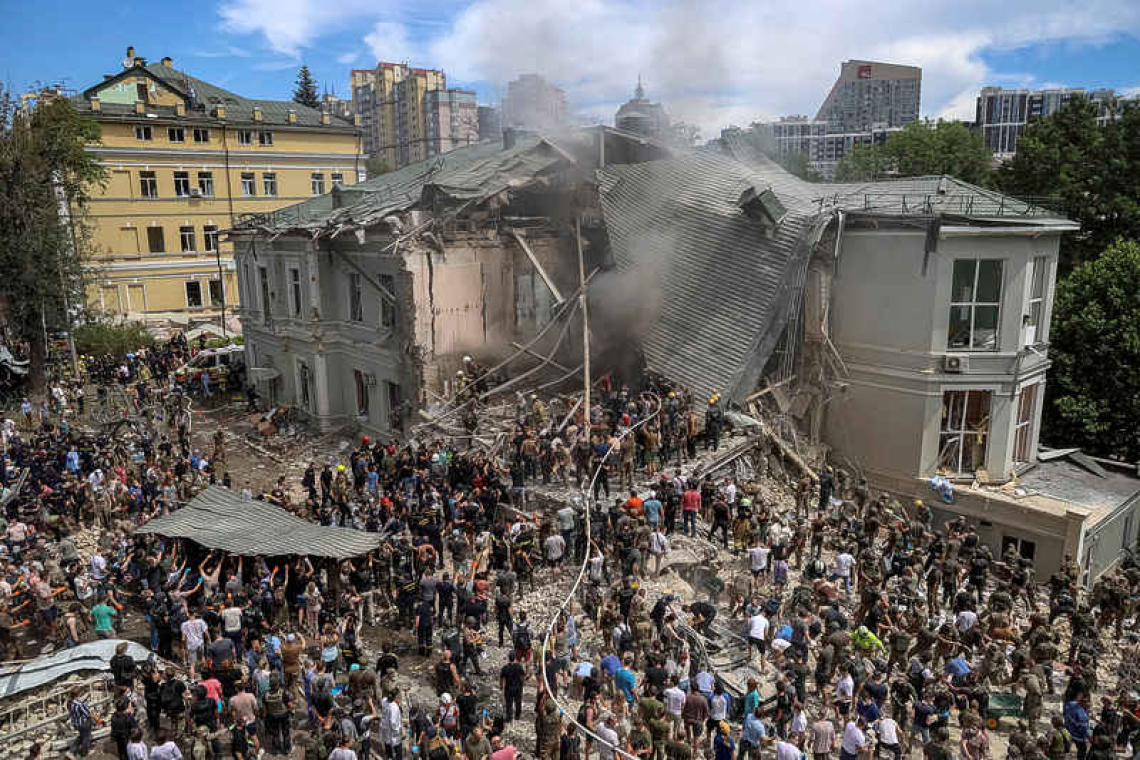 Russian missile attacks kill 41, hit children's hospital
