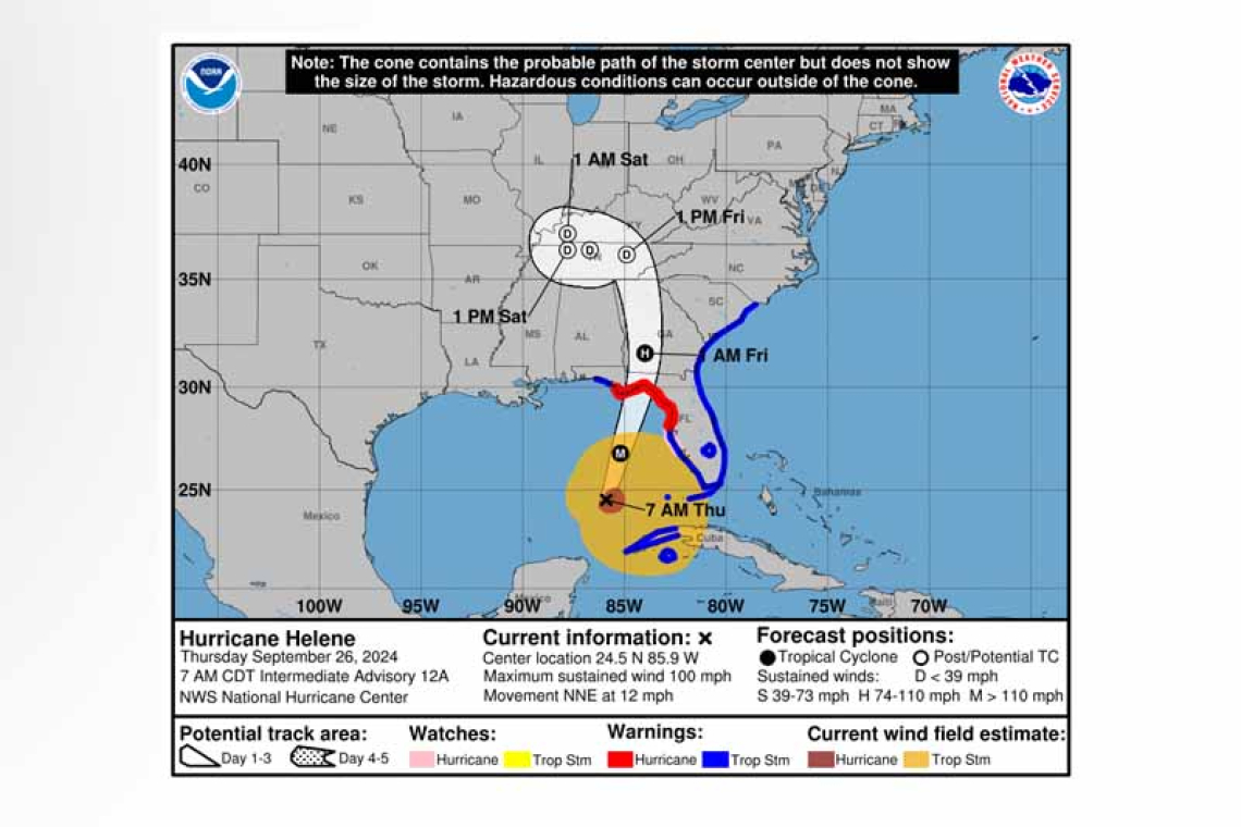 ...HELENE BECOMES A CATEGORY 2 HURRICANE WITH SIGNIFICANT ADDITIONAL STRENGTHENING EXPECTED BEFORE LANDFALL IN FLORIDA...