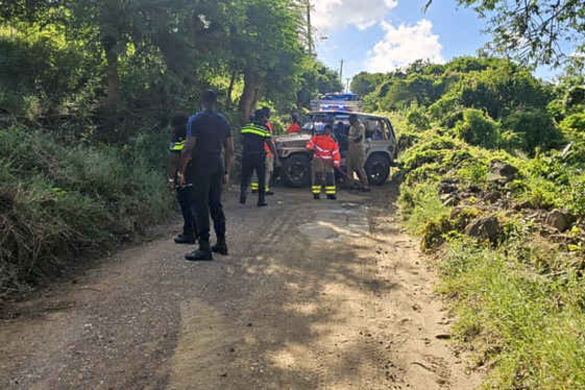 Vehicle overturns during  accident in St. Eustatius