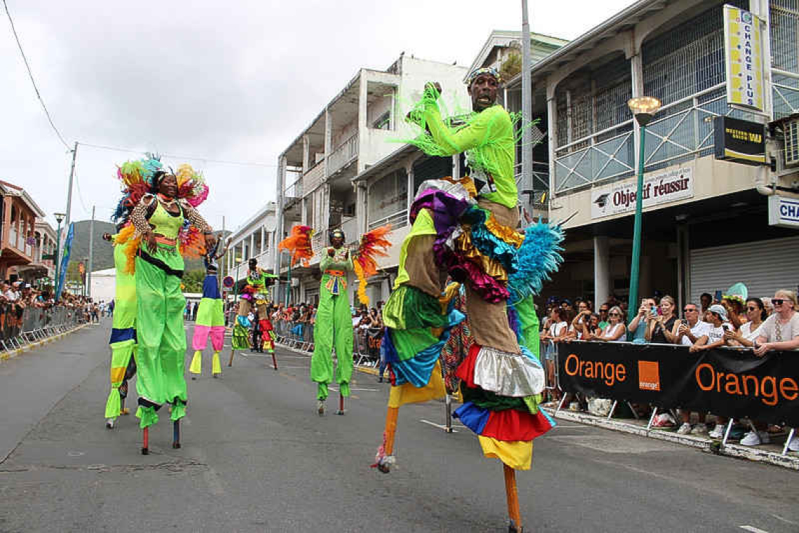 The adult Carnival Parade,  a riot of energy and colour