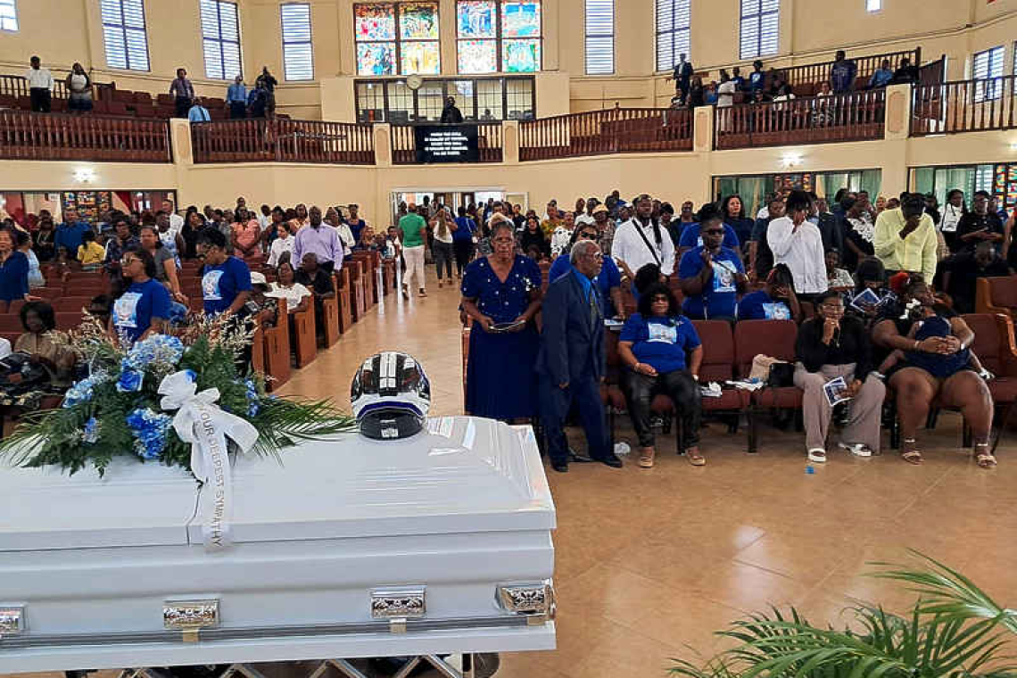 Massive outpouring of sadness  at bike accident victim’s funeral