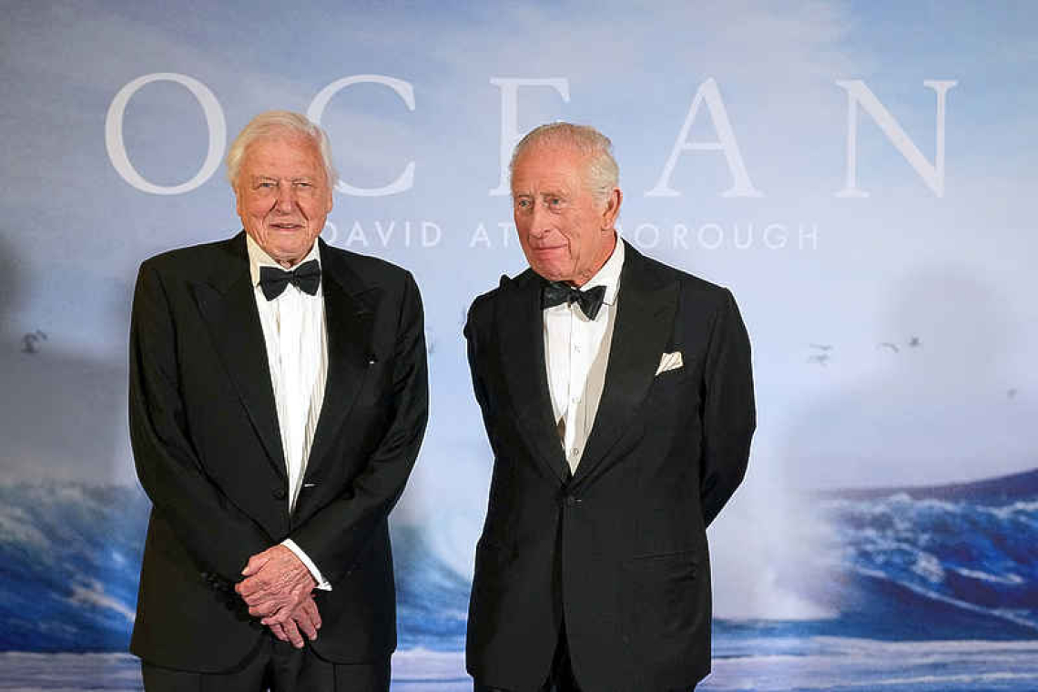 Attenborough film on ocean's resilience  attracts UK’s King Charles to premiere