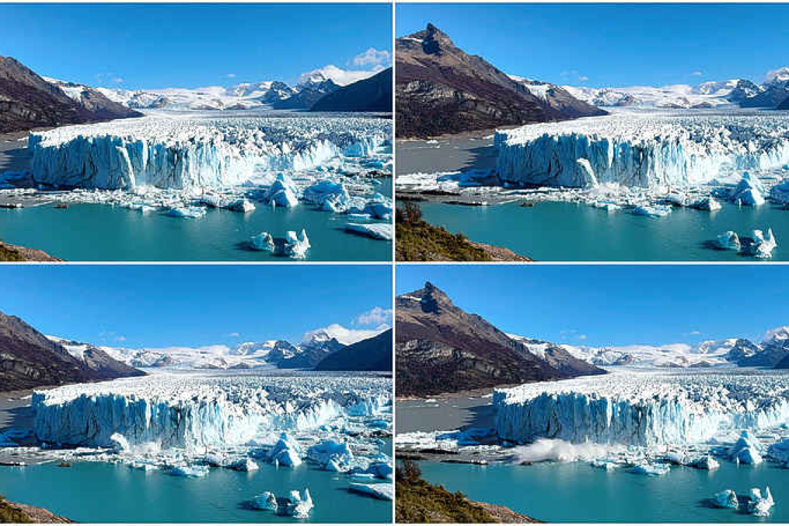 Huge ice falls at Argentina  glacier stir awe and concern