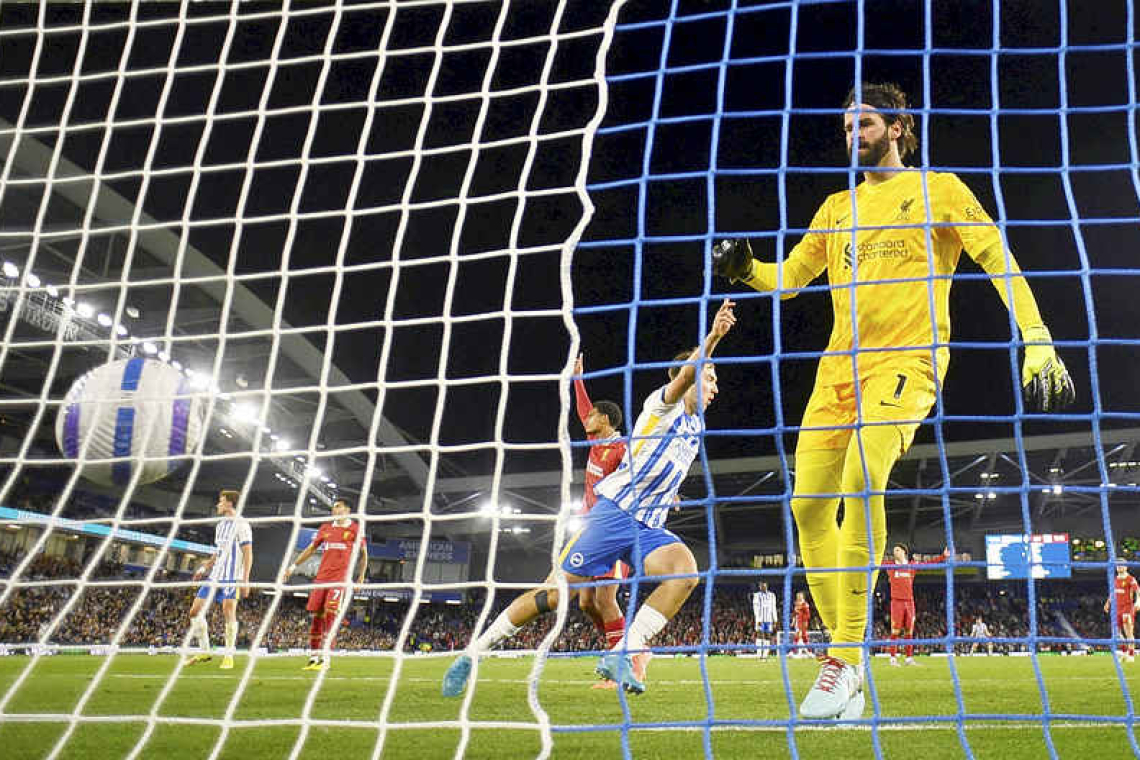 Brighton keep European hopes alive with 3-2 win over Liverpool