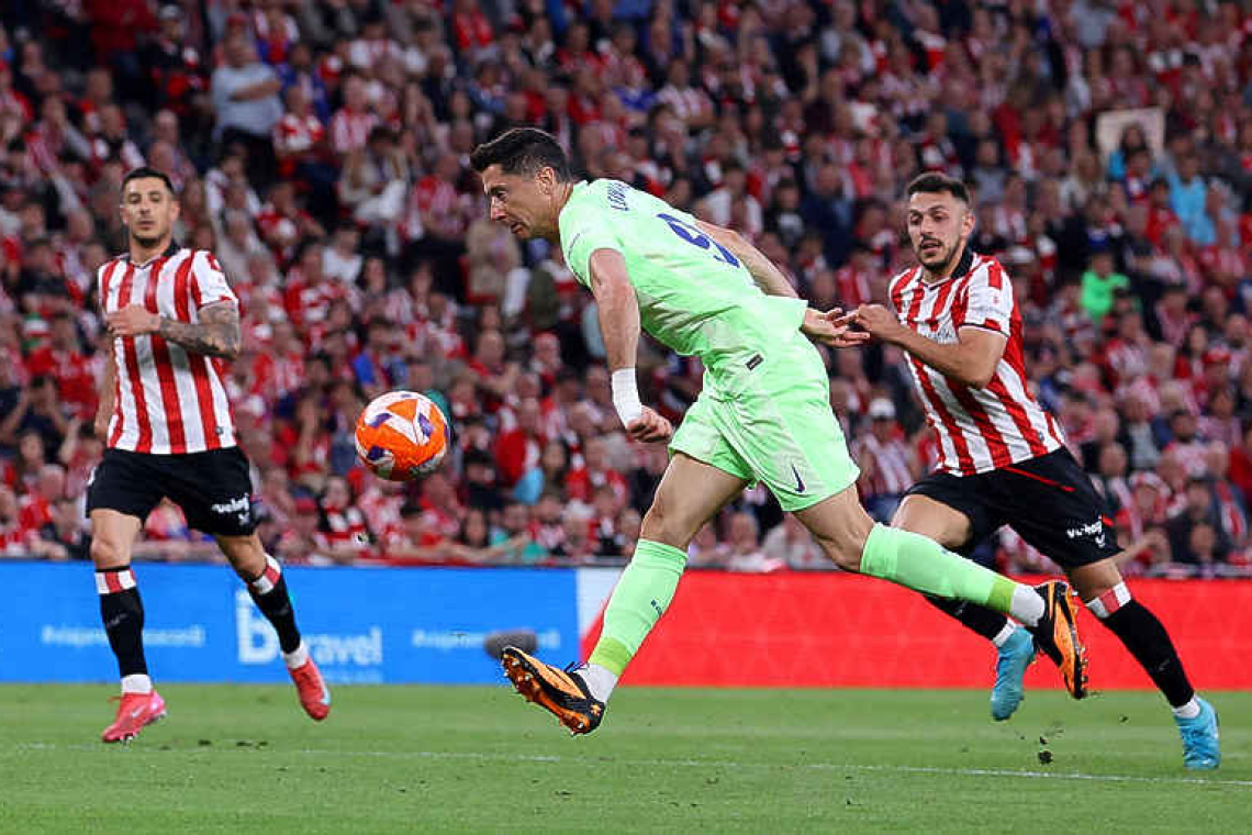 Lewandowski brace ensures victorious end to Barcelona's season in Bilbao   