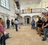 President Mussington visits  work sites to view progress
