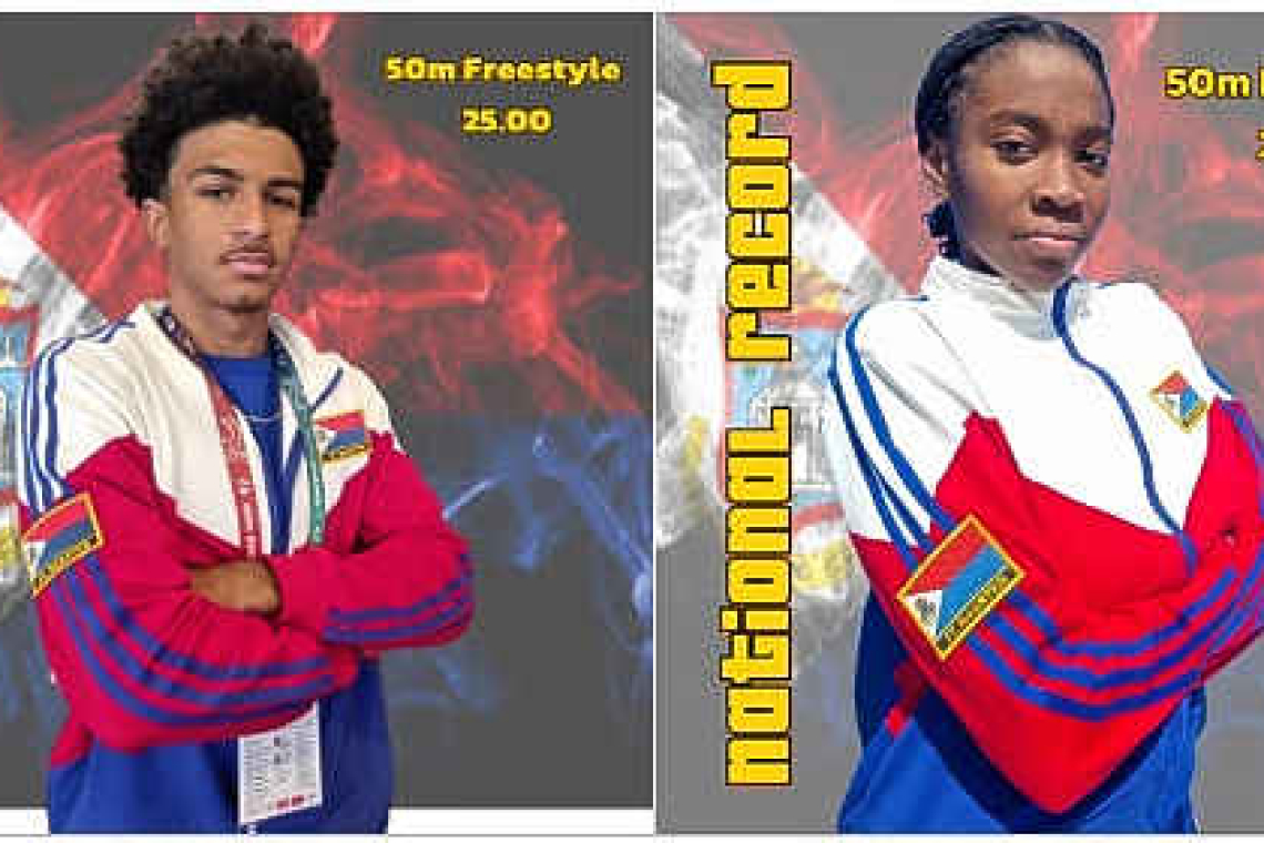 Two St Maarten athletes  set National Records