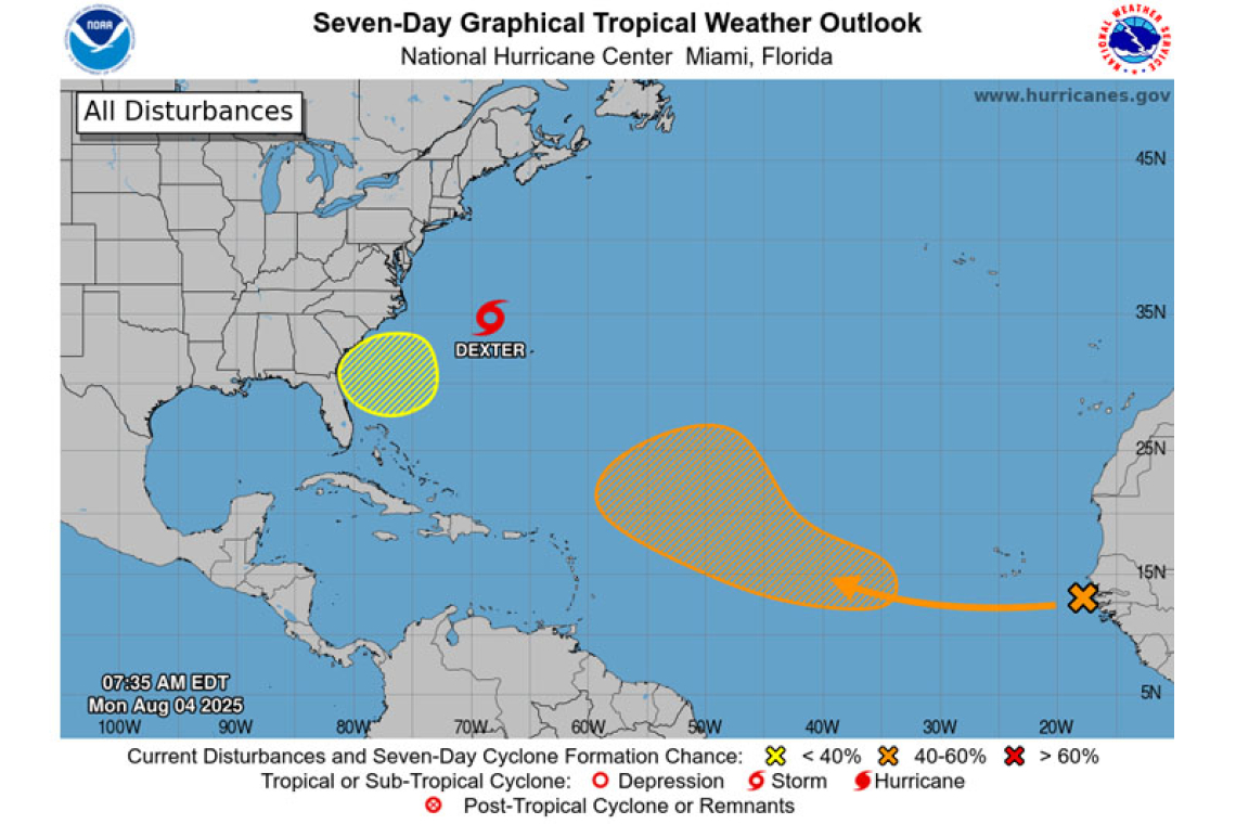 Tropical Weather Outlook 800 AM EDT Mon Aug 4 2025