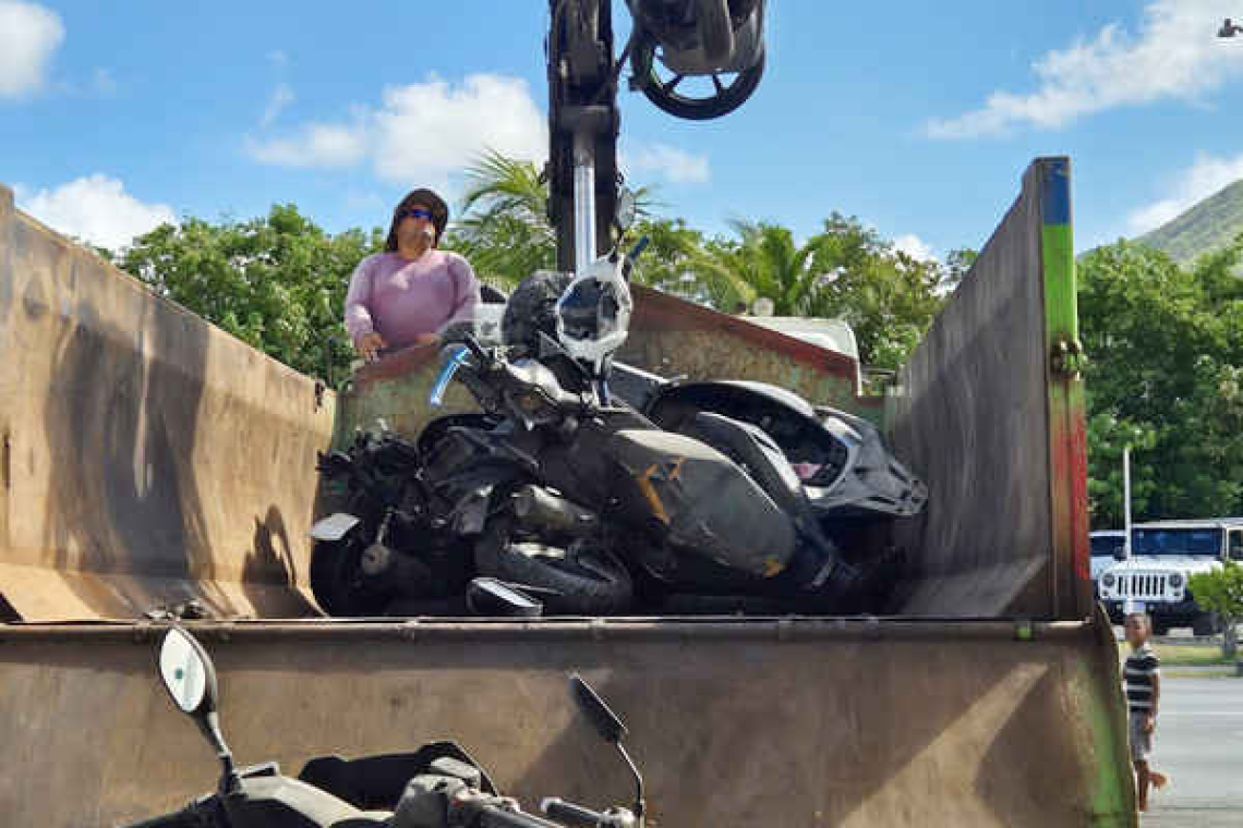 KPSM crushes over 65 impounded  scooters in police yard clean-up