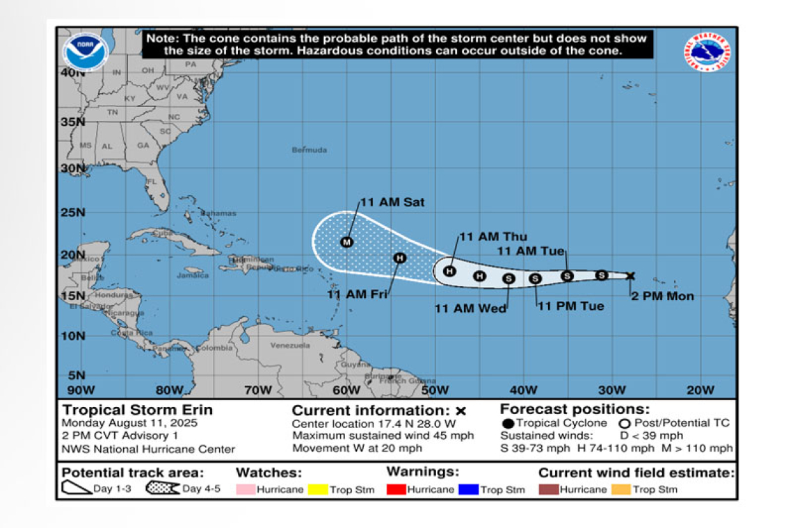 The daily herald tropical storm erin forms just west of the cabo