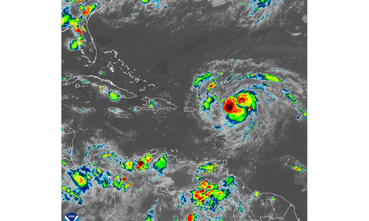 ...ERIN INTENSIFYING AS IT NEARS ITS CLOSEST APPROACH TO THE NORTH OF THE LEEWARD ISLANDS...