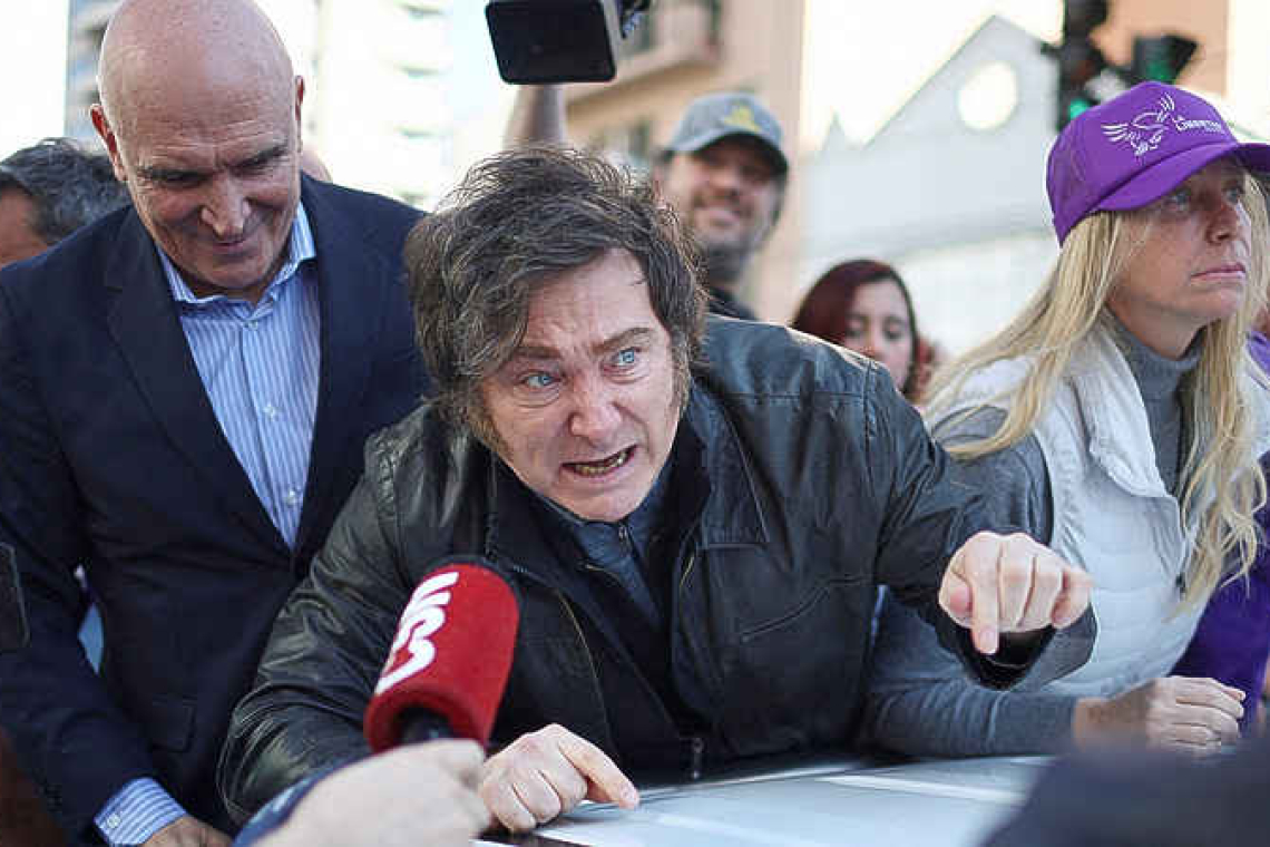 Argentina's Milei rushed from campaign  event after protesters throw rocks at car