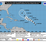 ...TROPICAL DEPRESSION FORMS OVER THE CENTRAL ATLANTIC...