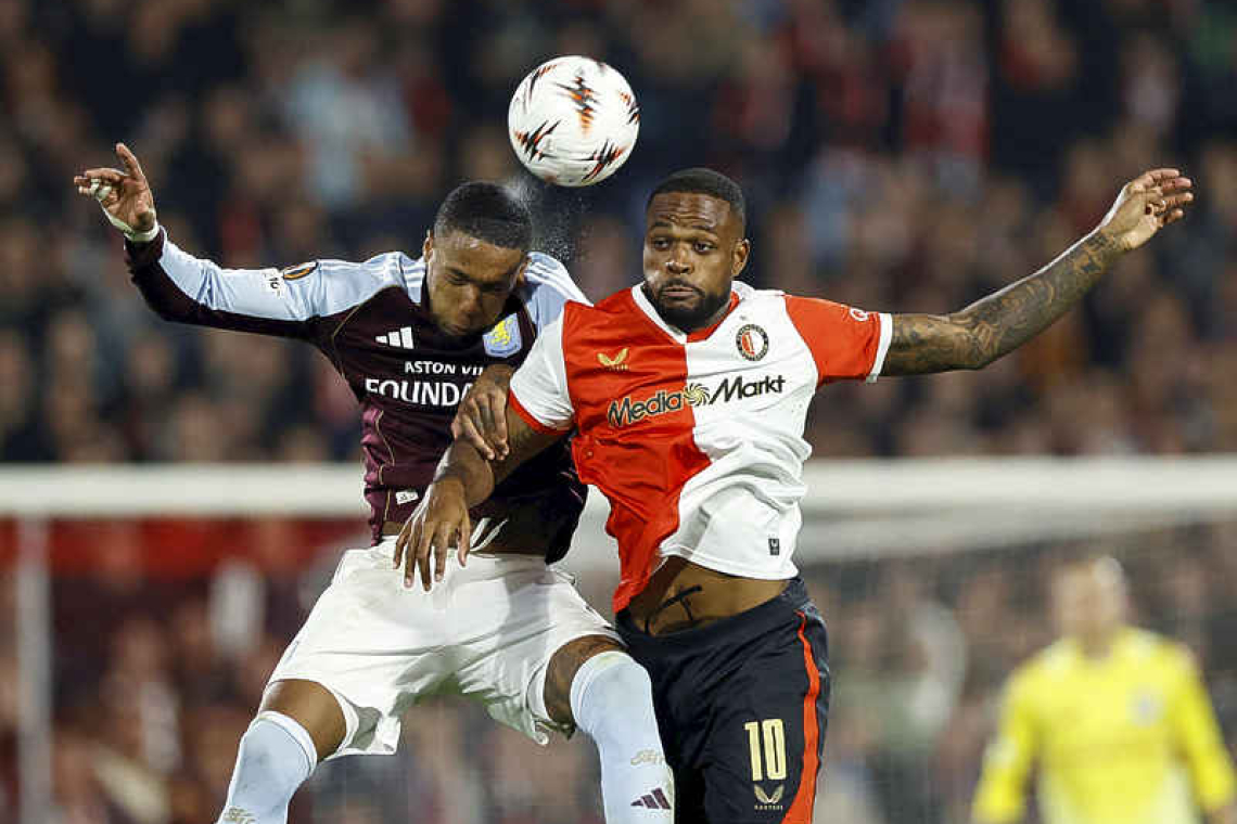 Villa earn 2-0 win at Feyenoord, Forest fall to Midtjylland