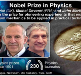 Trio win Nobel prize for revealing quantum physics in action