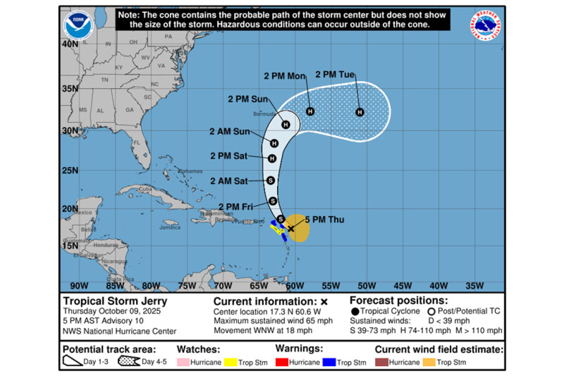 Prime Minister orders closure of government offices on Friday due to Tropical Storm Jerry