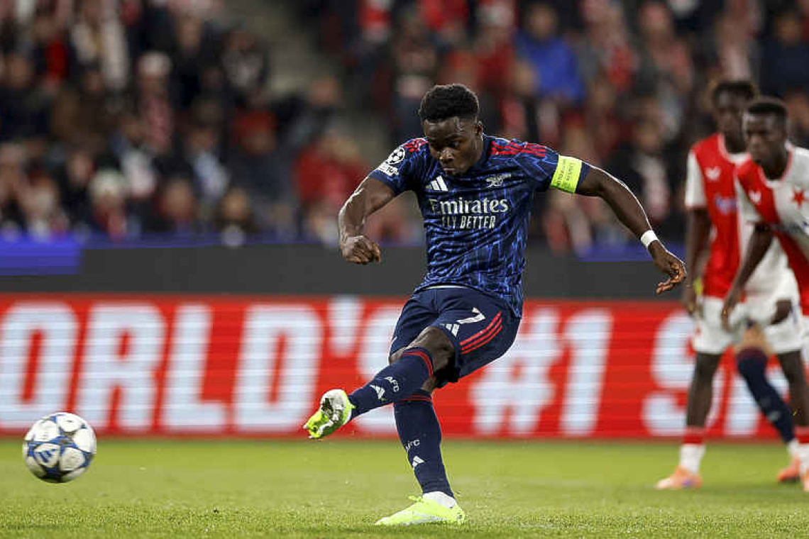 Arsenal beat Slavia 3-0 to maintain 100% Champions League record