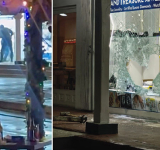 Armed robbery shocks Maho: Thieves  hammer through jewelry store glass