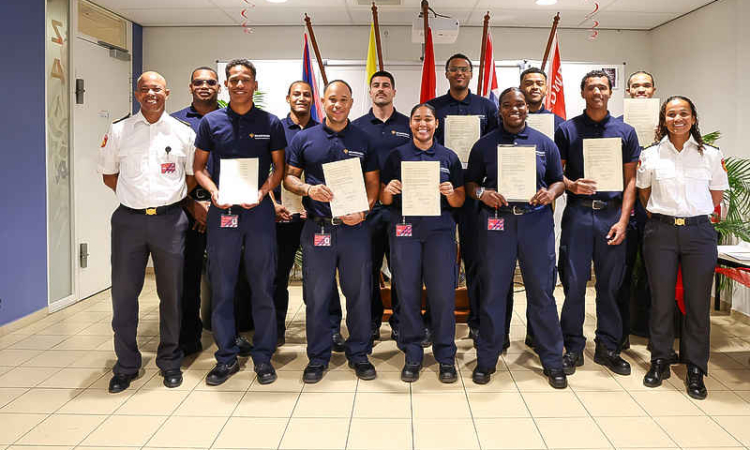 New recruits complete first  phase of firefighter training