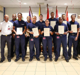 New recruits complete first  phase of firefighter training
