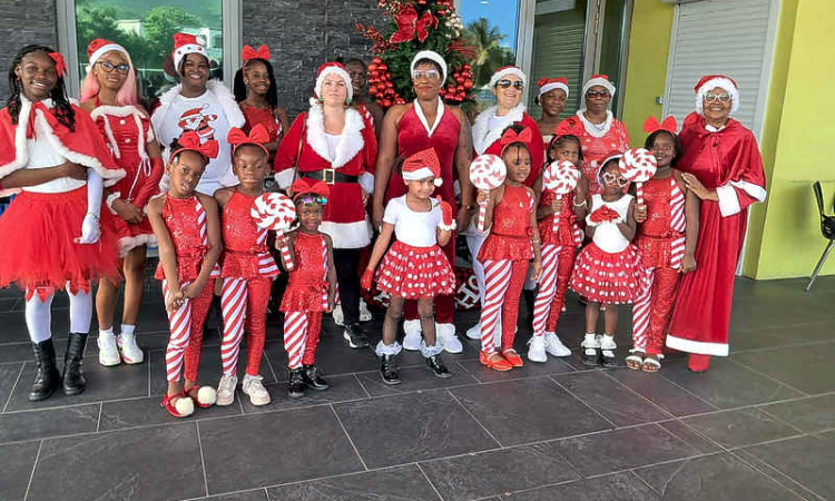 Red and White Parade  brings colour to Statia