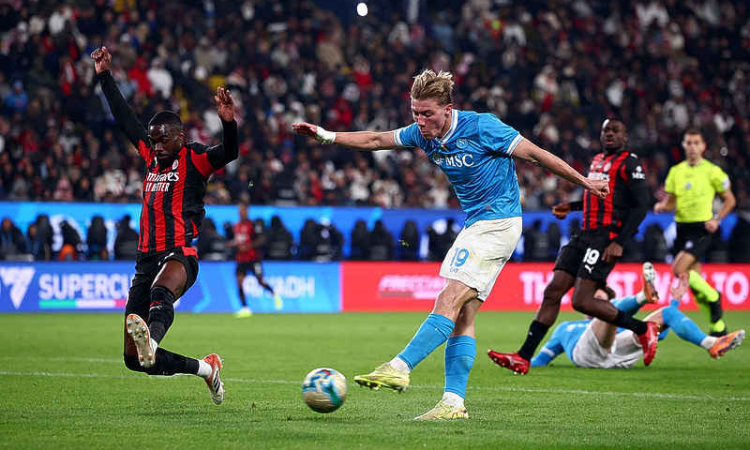 Hojlund helps Napoli sink Milan to reach Italian Super Cup final in Riyadh
