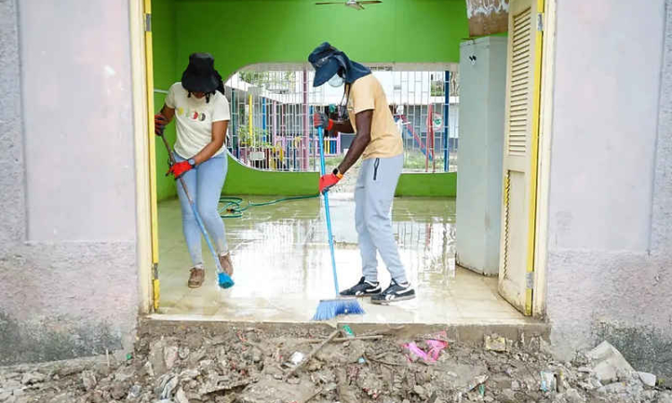 JN Foundation rallies volunteers to clean up  hurricane-ravaged St James basic school