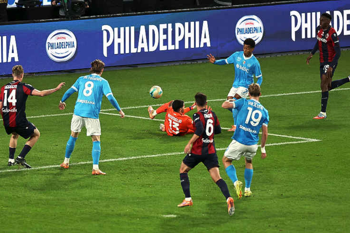 Neres double as Napoli outclass Bologna to win Italian Super Cup