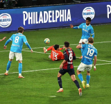 Neres double as Napoli outclass Bologna to win Italian Super Cup