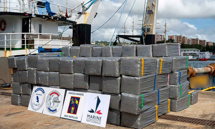 4, 200 kilos of cocaine seized by  the Armed Forces of the Antilles