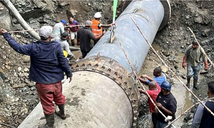       Major pipe break leaves  much of Cibao without water