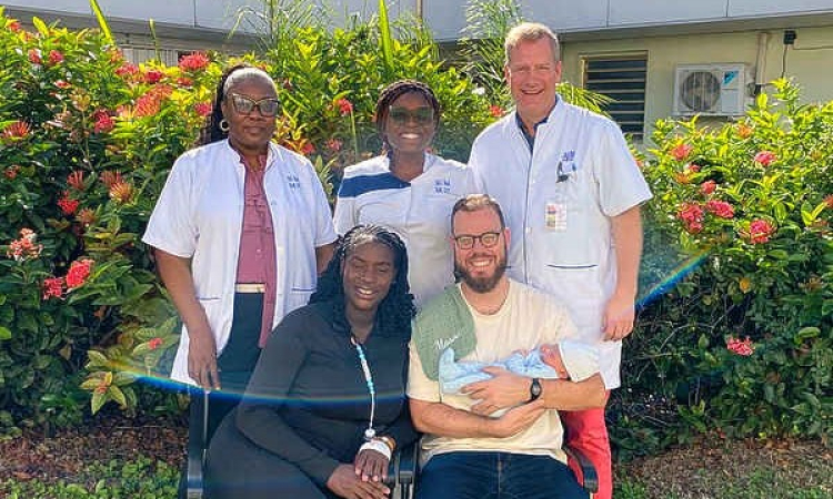Mason, St Maarten’s first baby of the new year born just after midnight on Jan 1