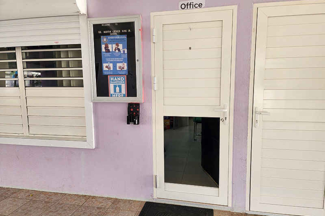 Office door damaged in attempted break-in  at Dr Martin Luther King Jr. Primary School